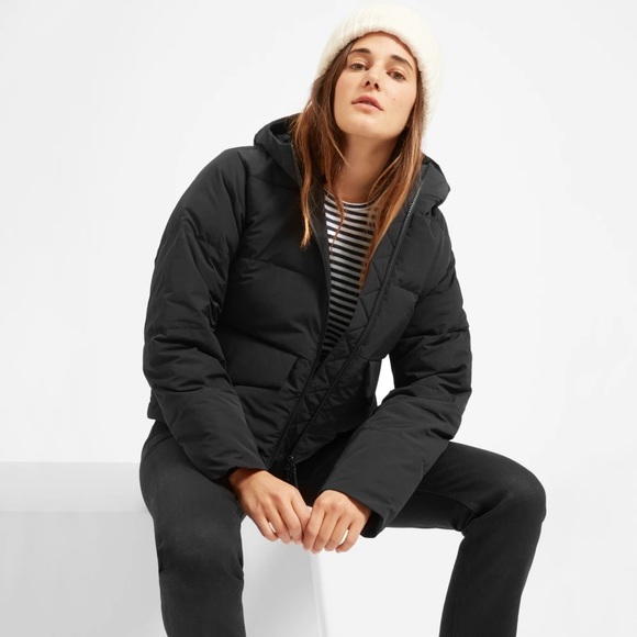 Everlane Jackets & Blazers - Everlane black puffer jacket hooded xs (g154)